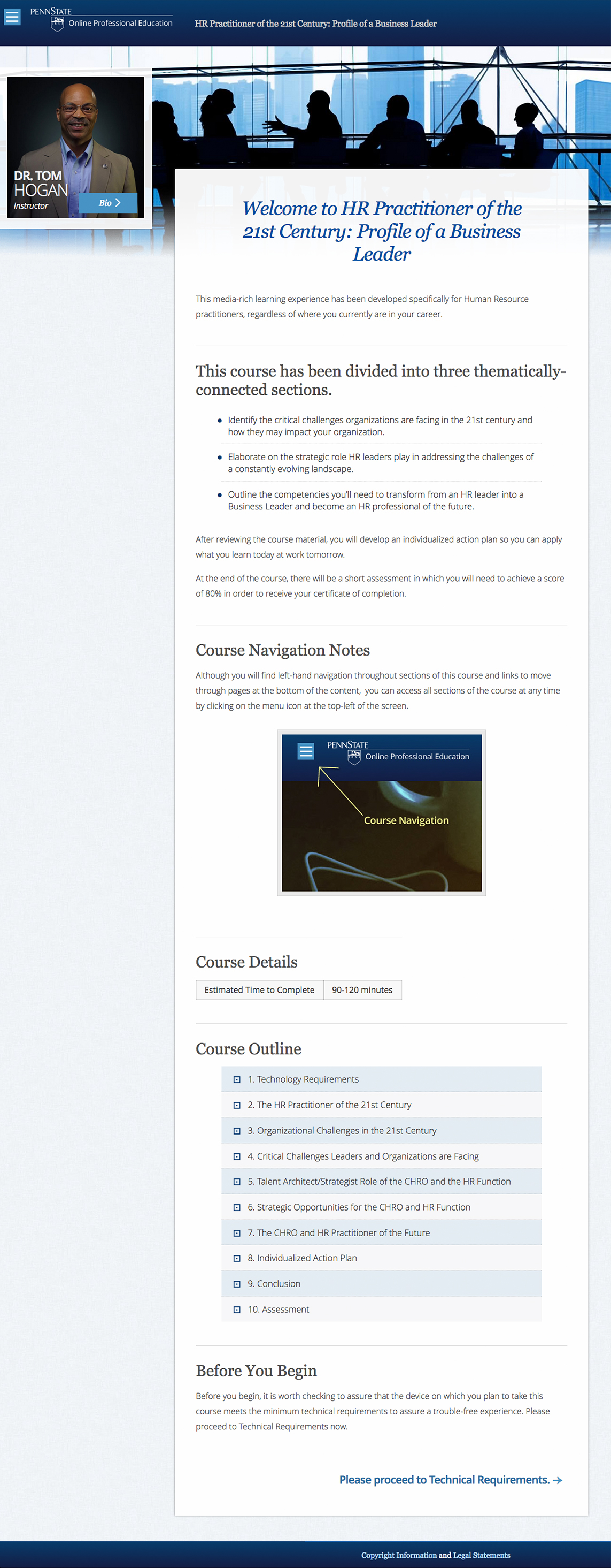 Course Platform Homepage